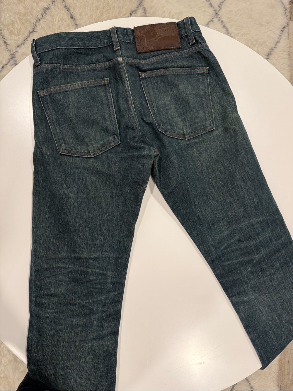 Naked and Famous Men's Rusted  Blue Selvedge  Super Skinny Guy Jeans